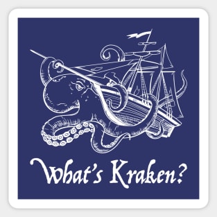 What's Kraken - White Sticker